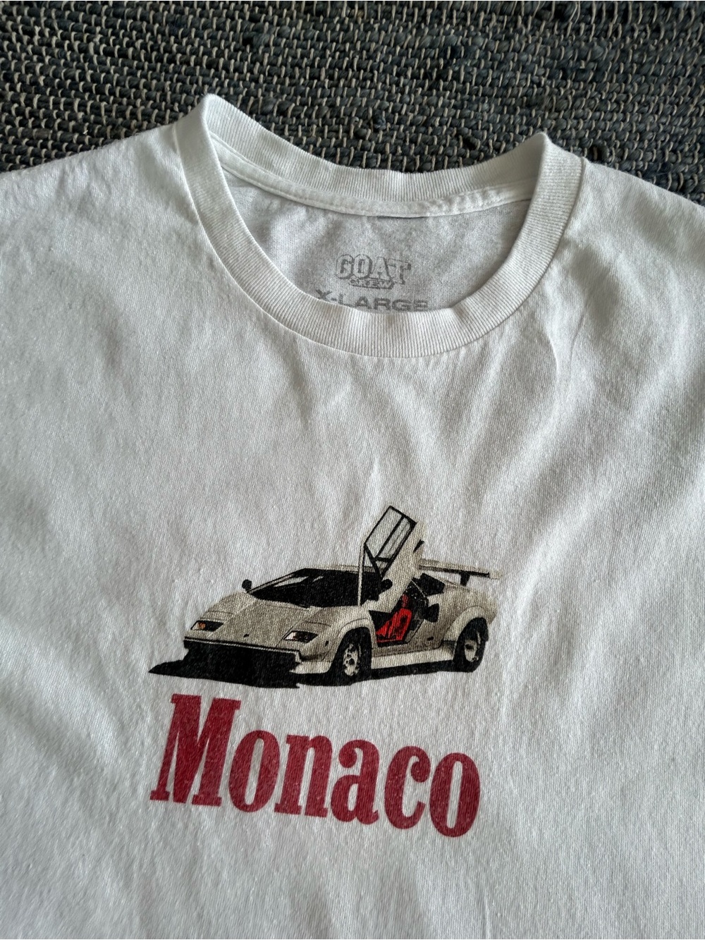 GOAT Crew Monaco Lamborghini Graphic T-Shirt White XL